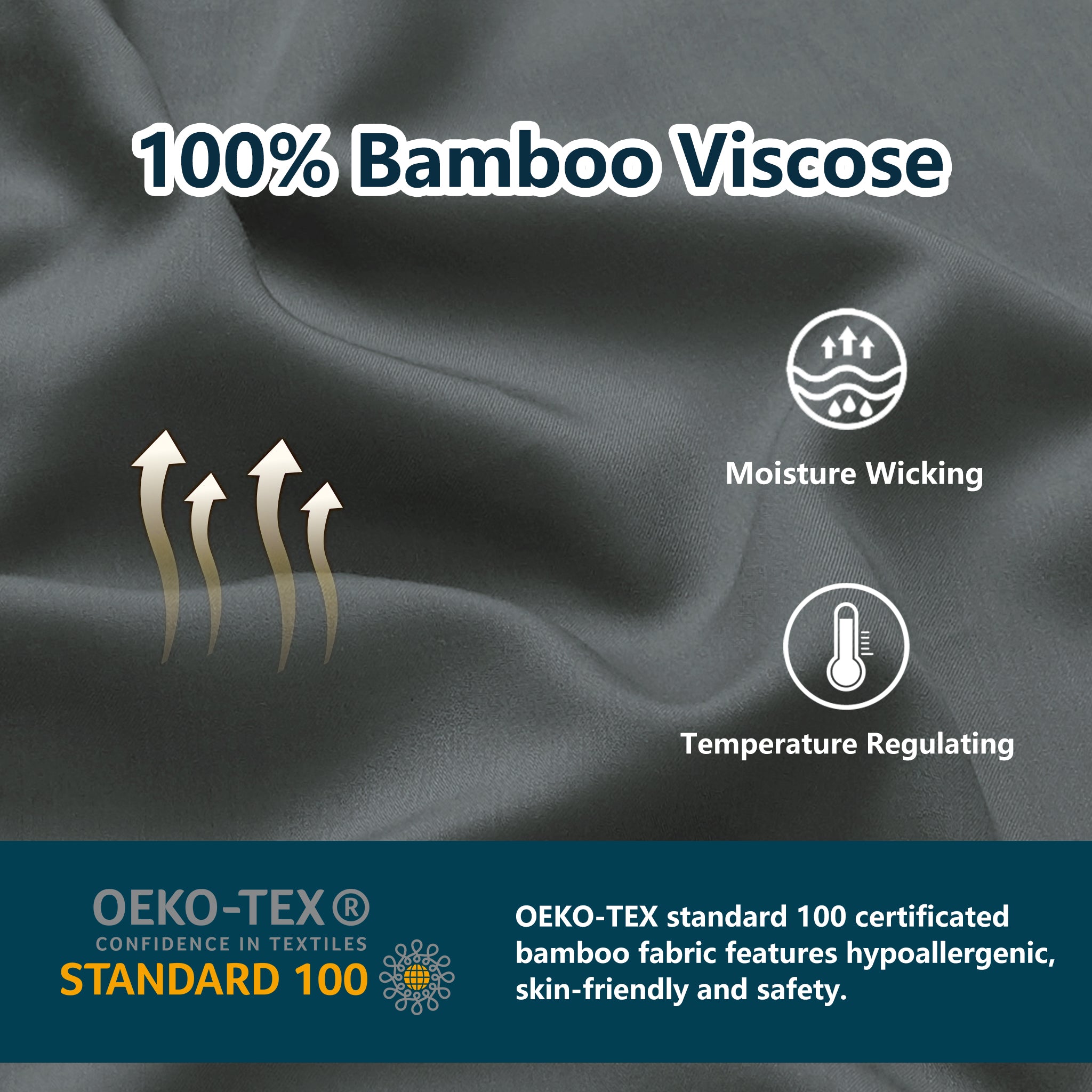 bamboo bed sheets, organic oeko-tex 100%